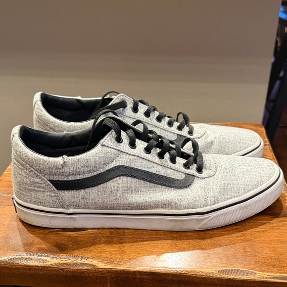 Vans Men's Light Gray Canvas Sneakers - Picture 4 of 5